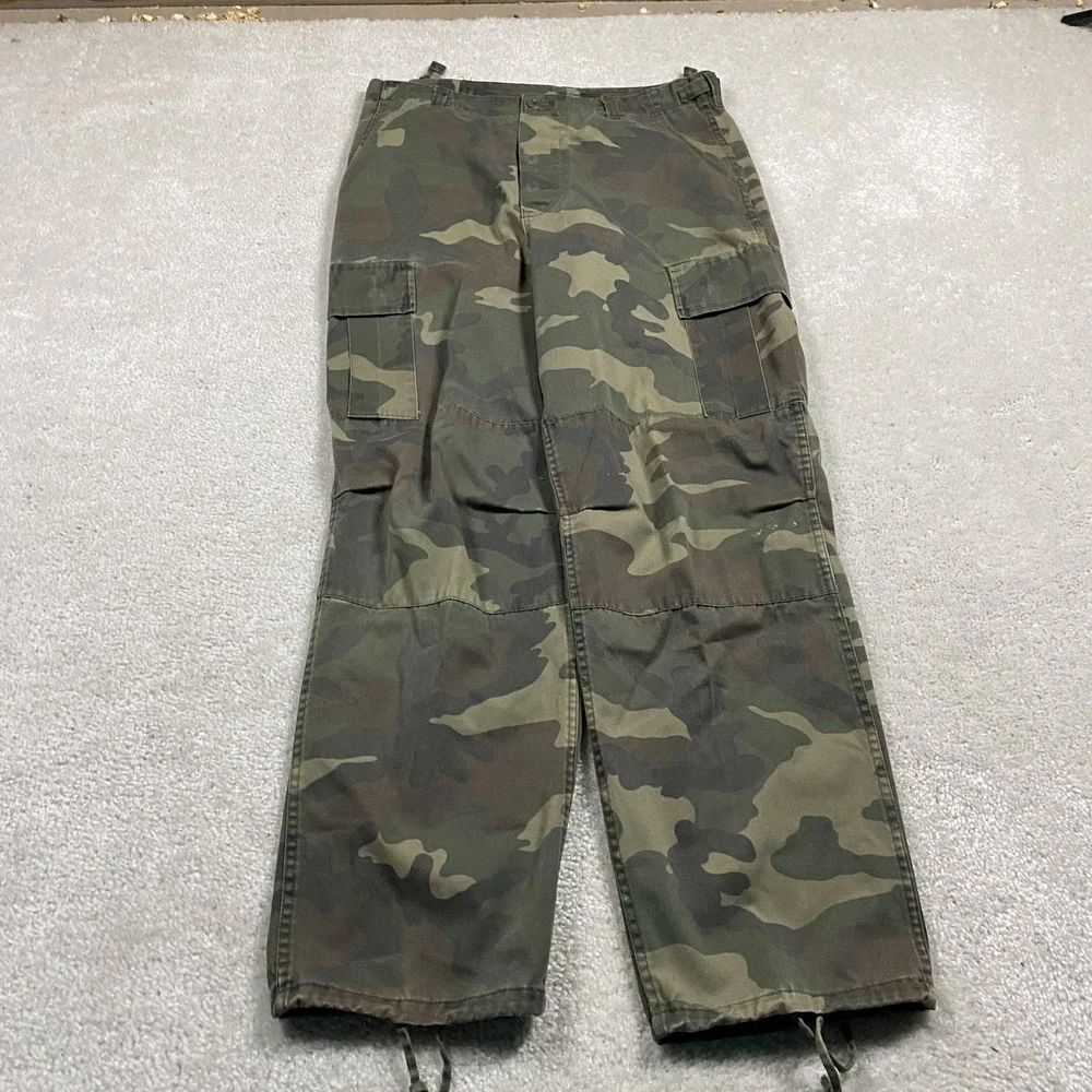Winchester Camo Pants Mens 34x30 Green Cargo Adjustable Waist Hunting Workwear